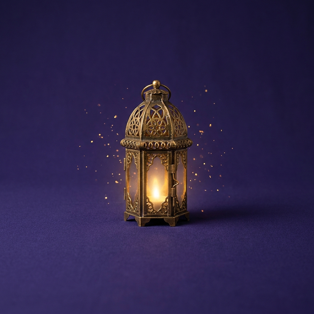 A small glowing brass lantern — a travelling token